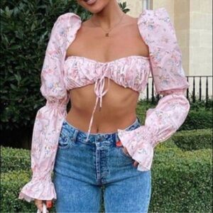 Pink floral House of CB Henrietta top